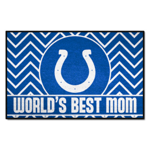 Indianapolis Colts Starter Mat - World's Best Mom Colts Primary Logo Blue