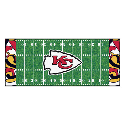Kansas City Chiefs NFL x FIT Football Field Runner NFL x FIT Pattern & Team Primary Logo Pattern