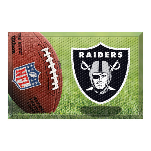 Las Vegas Raiders Scraper Mat Raider Shield Primary Logo Photo