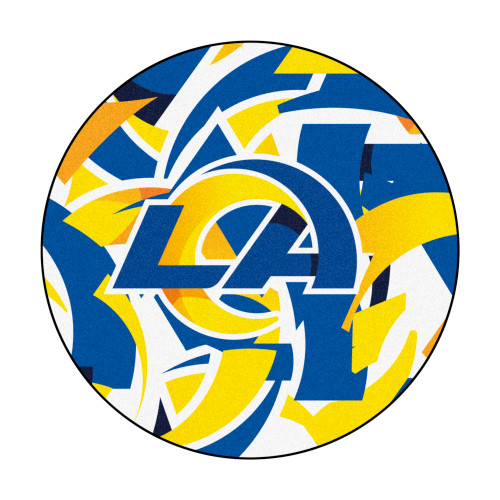 Los Angeles Rams NFL x FIT Roundel Mat NFL x FIT Pattern & Team Primary Logo Pattern
