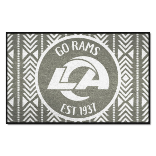 Los Angeles Rams Southern Style Starter Mat LA Horn Primary Logo Gray