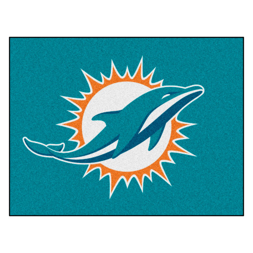 Miami Dolphins All-Star Mat Dolphins Primary Logo Aqua