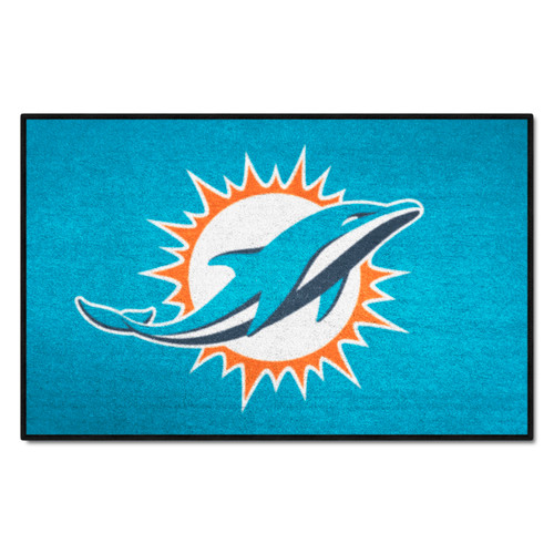 Miami Dolphins Starter Mat Dolphins Primary Logo Aqua