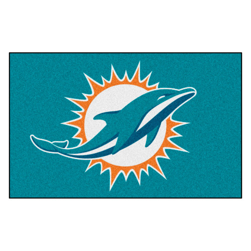 Miami Dolphins Ulti-Mat Dolphins Primary Logo Aqua