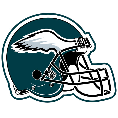 Philadelphia Eagles Mascot Mat - Helmet Eagle Head Primary Logo Green