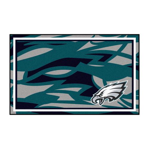 Philadelphia Eagles NFL x FIT 4x6 Rug NFL x FIT Pattern & Team Primary Logo Pattern