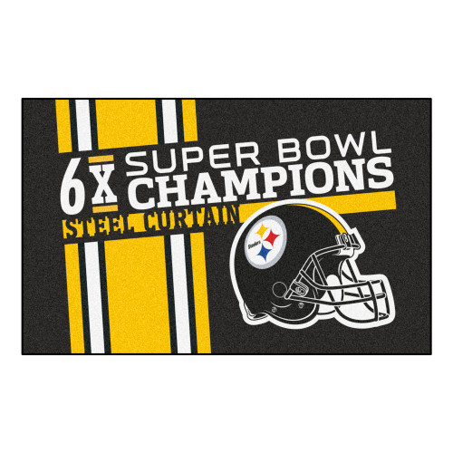 Pittsburgh Steelers Dynasty Ultimat Mat Steelers Helmet Logo 6x Yellow