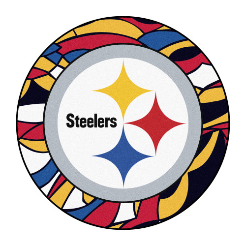 Pittsburgh Steelers NFL x FIT Roundel Mat NFL x FIT Pattern & Team Primary Logo Pattern
