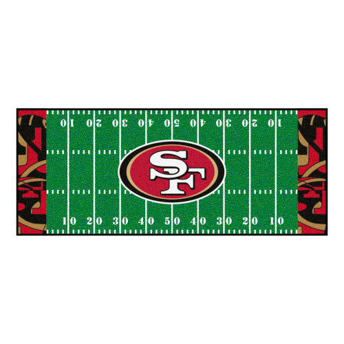 San Francisco 49ers NFL x FIT Football Field Runner NFL x FIT Pattern & Team Primary Logo Pattern