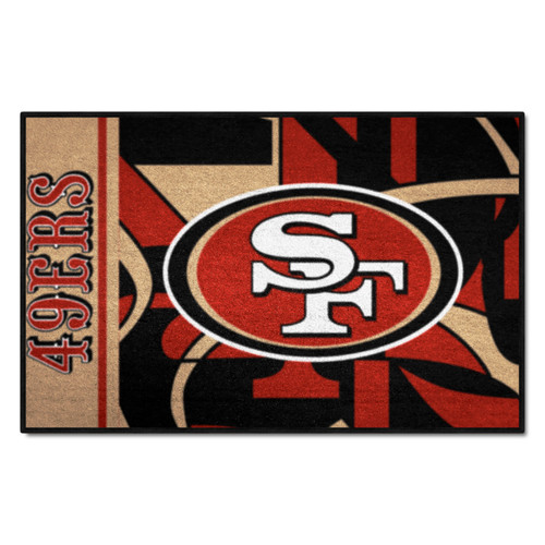 San Francisco 49ers NFL x FIT Starter Mat NFL x FIT Pattern & Team Primary Logo Pattern