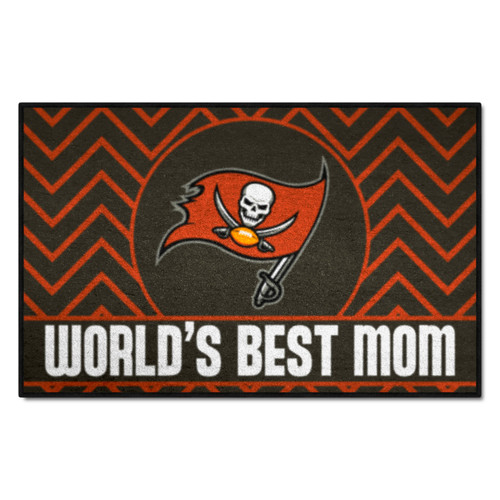 Tampa Bay Buccaneers Starter Mat - World's Best Mom Buccaneers Primary Logo Pewter