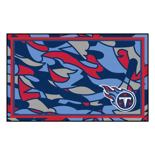 Tennessee Titans NFL x FIT 4x6 Rug NFL x FIT Pattern & Team Primary Logo Pattern