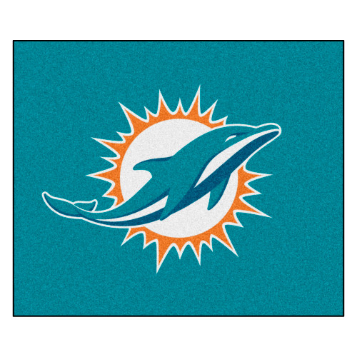 Miami Dolphins Tailgater Mat Dolphins Primary Logo Aqua