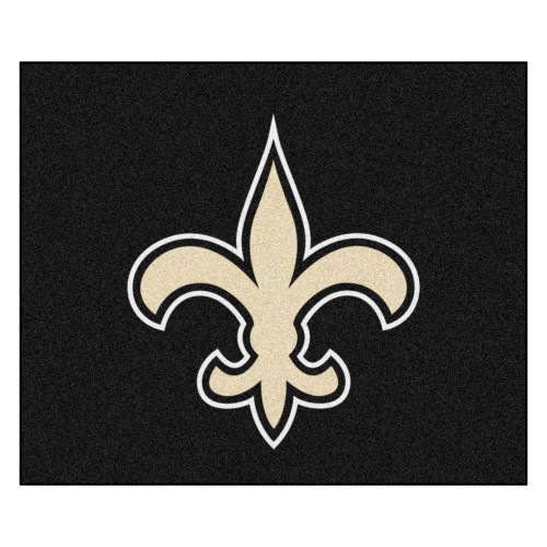 New Orleans Saints Tailgater Mat Saints Primary Logo Black