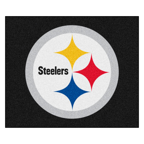 Pittsburgh Steelers Tailgater Mat Steelers Primary Logo Black
