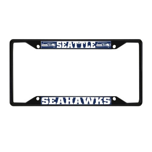 Seattle Seahawks License Plate Frame - Black  Blue