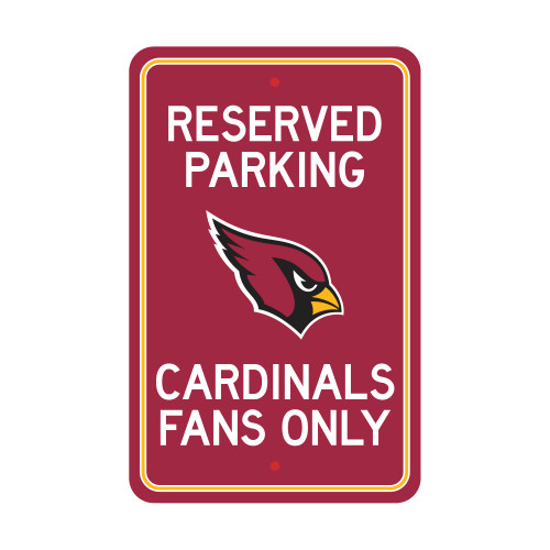 Arizona Cardinals Parking Sign Cardinal Head Primary Logo Red