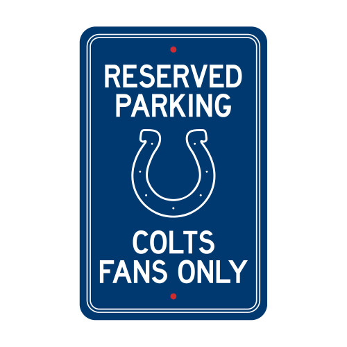 Indianapolis Colts Parking Sign Horseshoe Primary Logo Blue