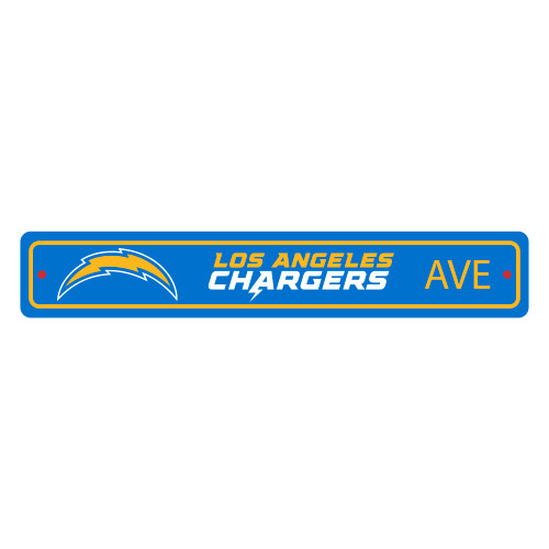 Los Angeles Chargers Street Sign Bolt Primary Logo Blue
