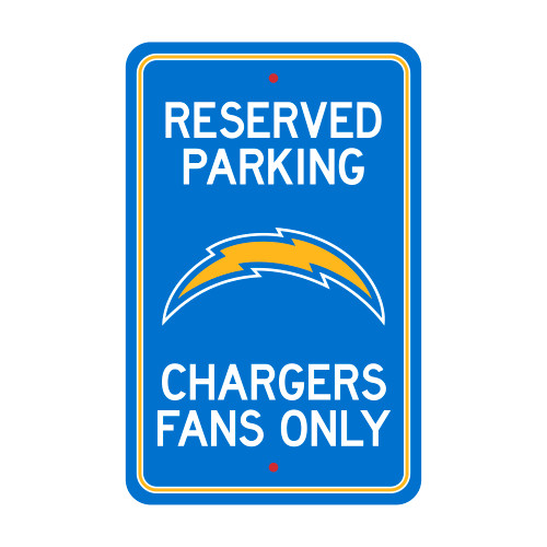 Los Angeles Chargers Parking Sign Bolt Primary Logo Blue