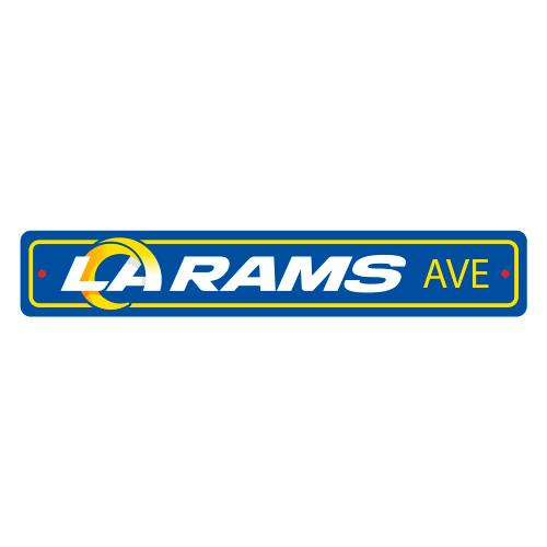 Los Angeles Rams Street Sign LA Horn Primary Logo Blue