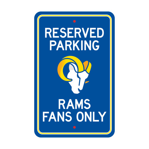 Los Angeles Rams Parking Sign LA Horn Primary Logo Blue