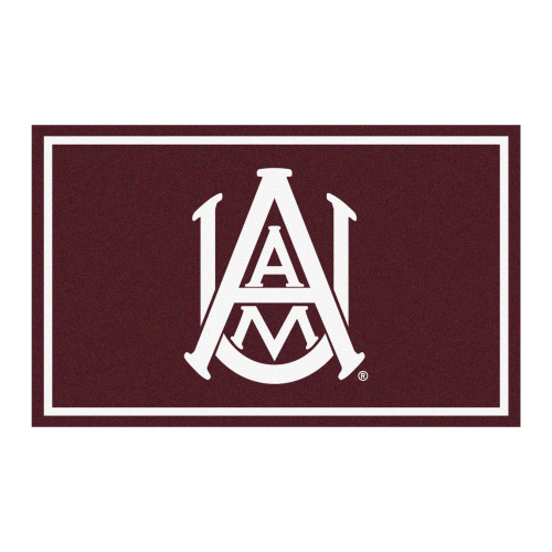 Alabama Agricultural & Mechanical University - Alabama A&M Bulldogs 4x6 Rug A A&M U Primary Logo Maroon