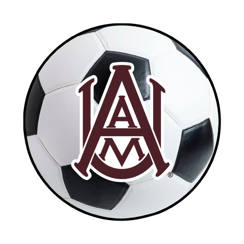 Alabama Agricultural & Mechanical University - Alabama A&M Bulldogs Soccer Ball Mat A A&M U Primary Logo Maroon