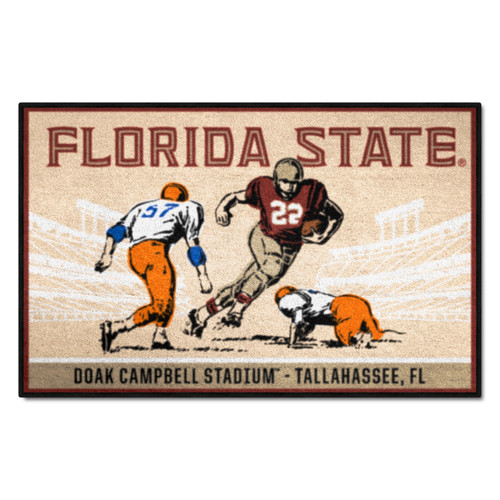 Florida State University - Florida State Seminoles Starter Mat - Ticket Florida State Wordmark Tan