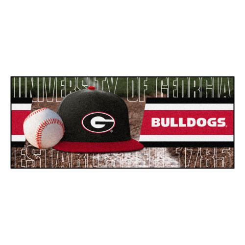 University of Georgia - Georgia Bulldogs Baseball Runner G Primary Logo Black