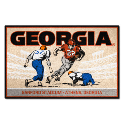 University of Georgia - Georgia Bulldogs Starter Mat - Ticket Georgia Wordmark Tan