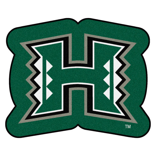 University of Hawaii - Hawaii Rainbows Mascot Mat H Primary Logo Green