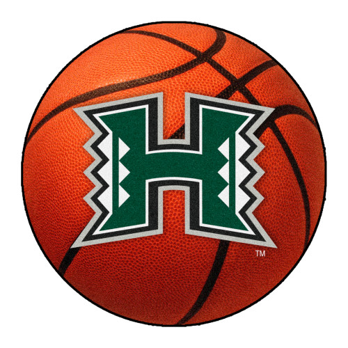 University of Hawaii - Hawaii Rainbows Basketball Mat H Primary Logo Green