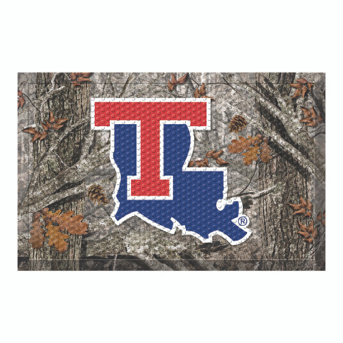 Louisiana Tech University - Louisiana Tech Bulldogs Scraper Mat State Outline T Primary Logo Camo