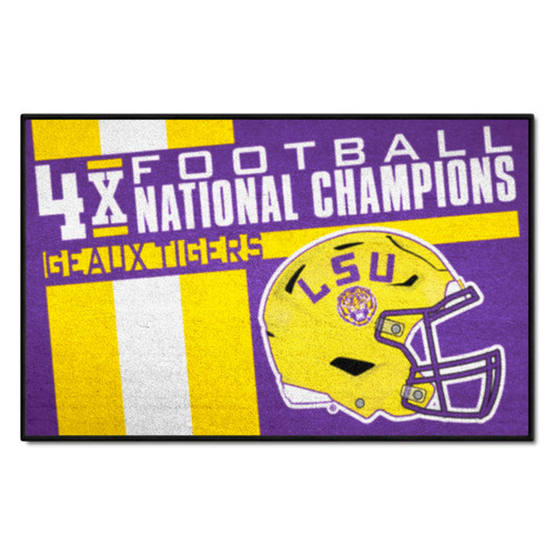 Louisiana State University - LSU Tigers Dynasty Starter Mat Tiger Eye Secondary Logo Purple