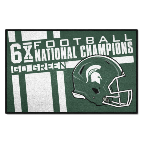 Michigan State University - Michigan State Spartans Dynasty Starter Mat "Spartan Head" Logo Tan