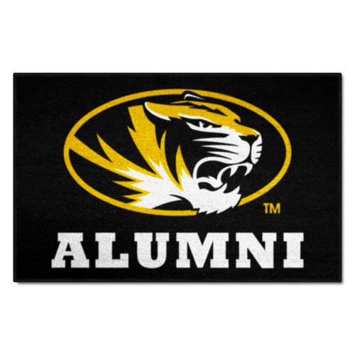 University of Missouri - Missouri Tigers Starter Mat - Alumni Tiger Head Primary Logo Black