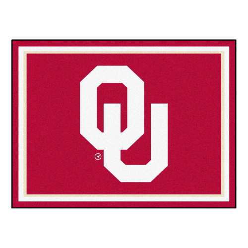 University of Oklahoma - Oklahoma Sooners 8x10 Rug OU Primary Logo Crimson