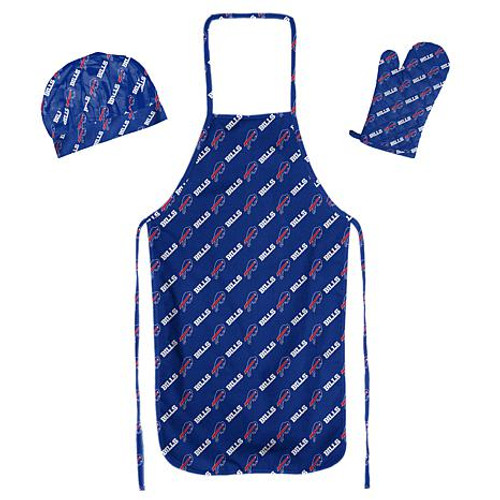 Buffalo Bills Apron, Oven Mitt, And Chef Hat