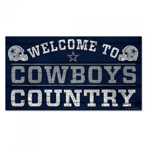 Dallas Cowboys Welcome Wood Sign 13"x24" 1/4" thick