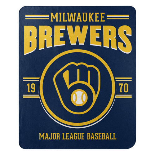 Milwaukee Brewers Blanket 50x60 Fleece Southpaw Design Alternate