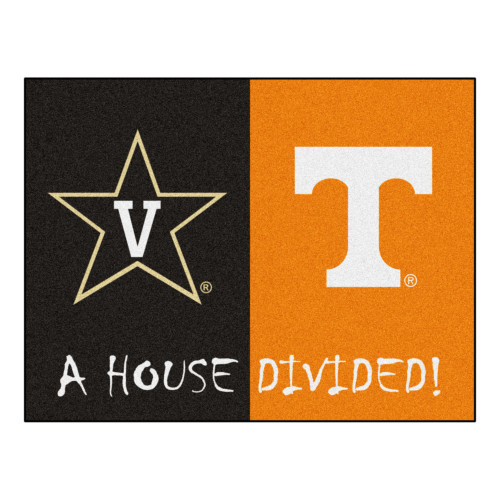 House Divided - Vanderbilt / Tennessee House Divided Mat 33.75"x42.5"