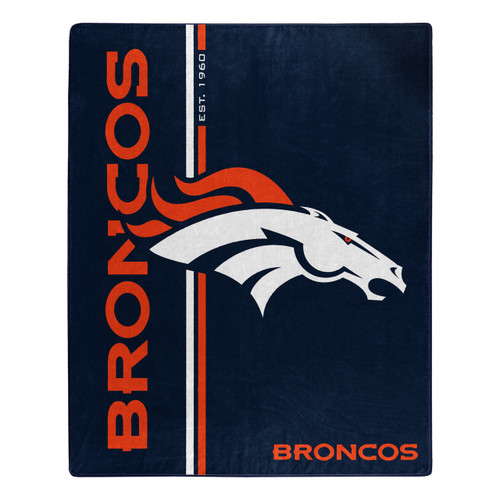 Denver Broncos Blanket 50x60 Raschel Restructure Design