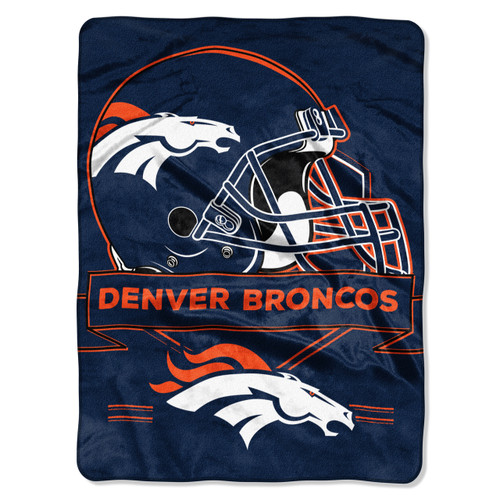 Denver Broncos Blanket 60x80 Raschel Prestige Design