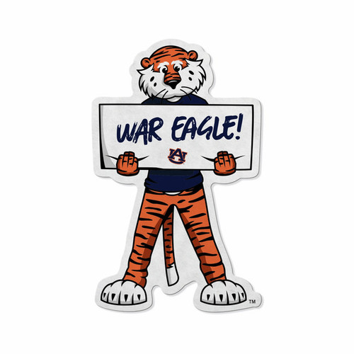 Auburn Tigers Pennant Shape Cut Mascot Design