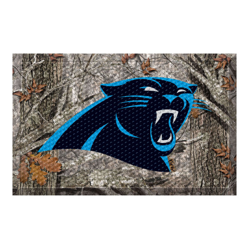 Carolina Panthers Scraper Mat Panther Primary Logo Camo