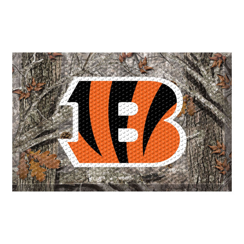 Cincinnati Bengals Scraper Mat Striped B Priamry Logo Camo