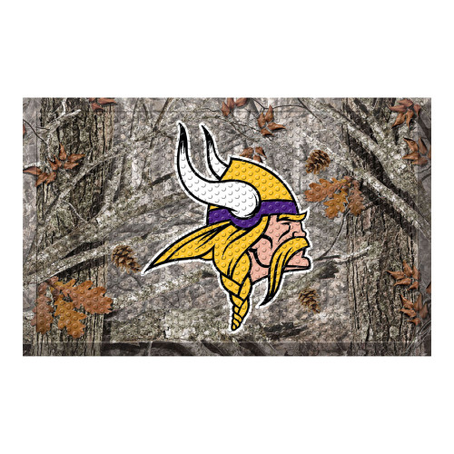 Minnesota Vikings Scraper Mat Viking Head Primary Logo Camo