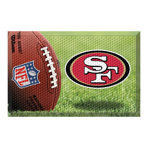 San Francisco 49ers Scraper Mat Oval SF Primary Logo Photo
