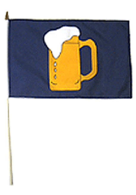 Beer Mug Blue 12x18in Stick Flag